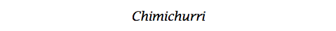 Chimichurri