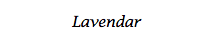 Lavendar